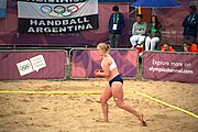 Deutsch: Beachhandball bei den Olympischen Jugendspielen 2018; Tag 5, 10. November 2018; Mädchen, Hauptrunde - Chinese Taipei (Taiwan)-Niederlande 1:2 English: Beach handball at the 2018 Summer Youth Olympics at 11 October 2018 – Girls Main Round – Chinese Taipei (Taiwan)-Netherlands 1:2