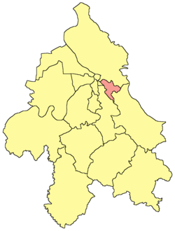 Locatie van de gemeente Zvezdara in Belgrado