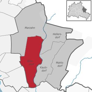 Biesdorf auf der Karte von Marzahn-Hellersdorf