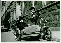 Gewone fiets met zijspan, Denemarken (1940-1945)