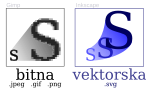 Thumbnail for File:Bitmap VS SVG-sl.svg