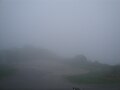 Heavy mist at the viewpoint overlooking Blackgang and on the Isle of Wight. The area which is close to the sea is frequently misty.