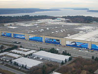 The Boeing Everett Factory, the world's largest building by volume. Boeing Everett Plant.jpg