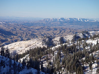The Treasure Valley from the east side of Bogus Basin