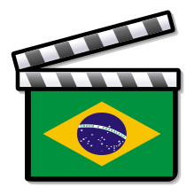 Claquete com imagem da bandeira do Brasil