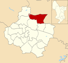 Location of Breadsall ward Breadsall ward in Derby 1979.svg