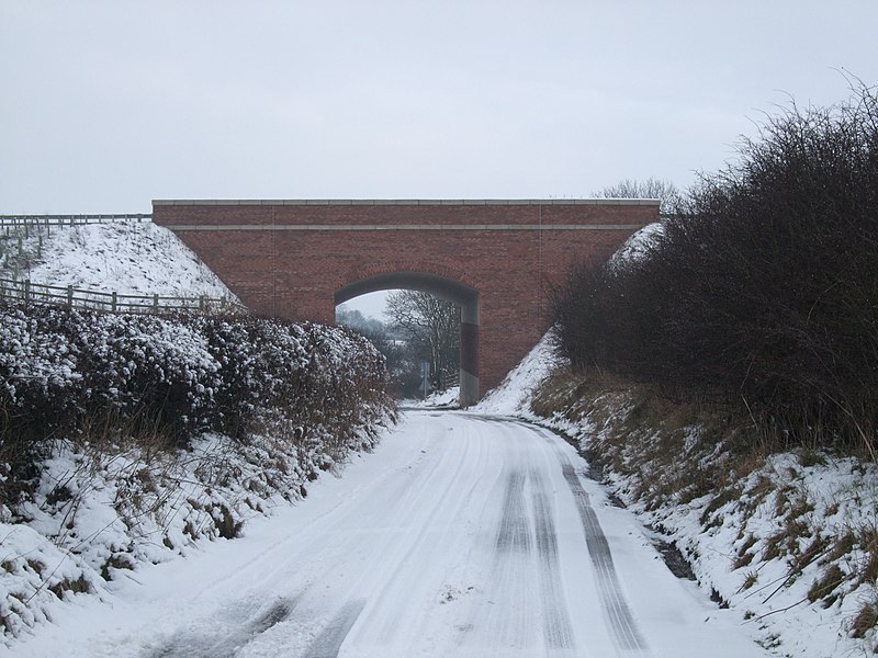 File:Bridge over farm road, A165 Reighton by-pass - geograph.org.uk - 1718969.jpg