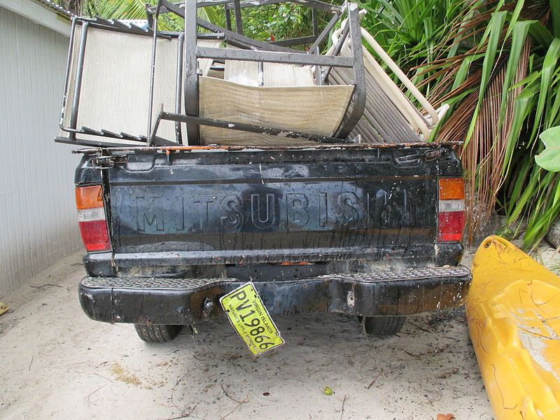 File:British Virgin Islands — Jost van Dyke — old Mitsubishi pick-up truck.JPG