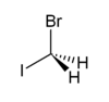 Stereo, kerangka formula bromoiodomethane