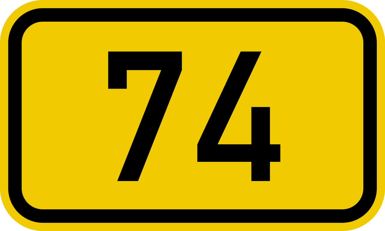 File:Bundesstraße 74 number.svg - Wikimedia Commons