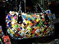 Colorful handbag made from recycled materials (2012)