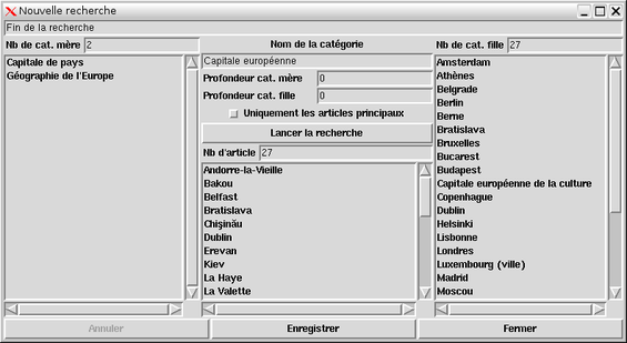 Résultat d'une requête