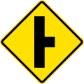 Minor road ahead on right