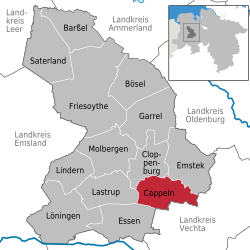 Cappeln (Oldenburg) - Carte