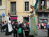 Català: Cavalcada de gegants de les festes de la Mercè del 2008, al tram del carrer Cardenal Casañas, carrer del Pi, carrer Canuda i la Rambla