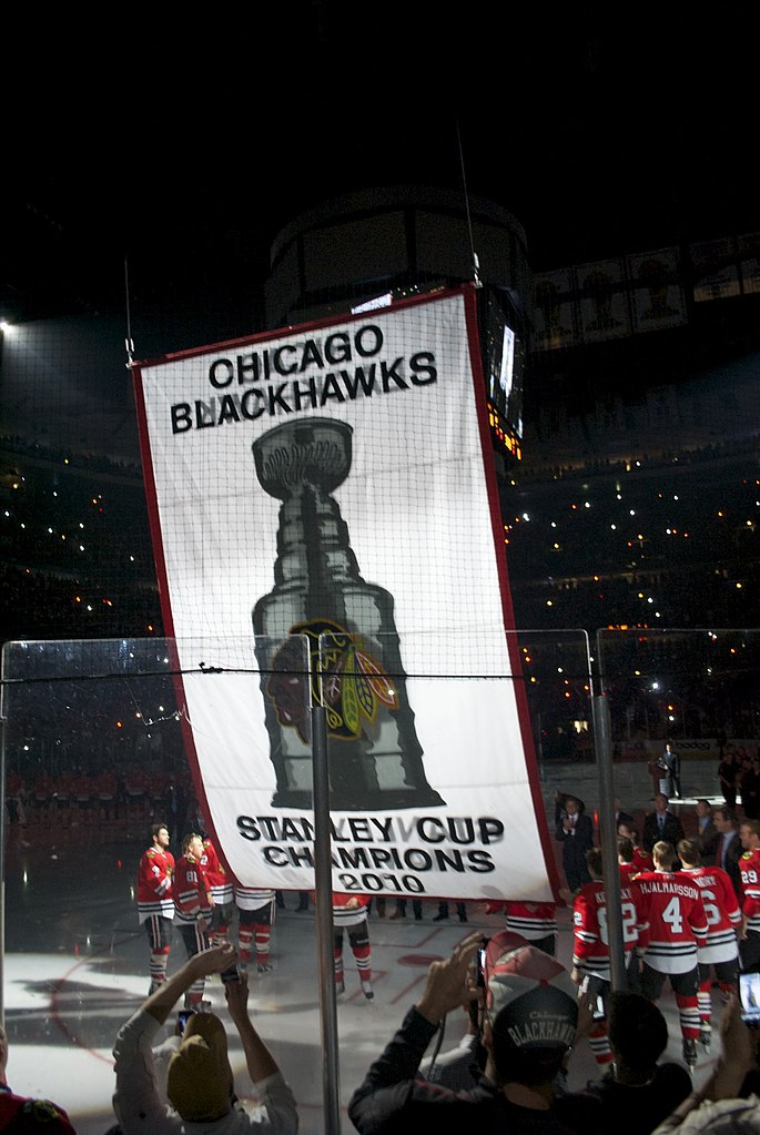 File:Chicago Blackhawks Stanley Cup Banner Ceremony (5103678273