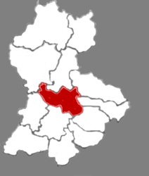 Districtul Lishi - Harta