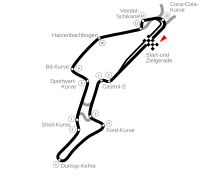 Trazado do circuíto de Nürburgring en 1997