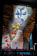 Women's Lead Final route Climbing World Championships 2018 Lead Final 01.jpg