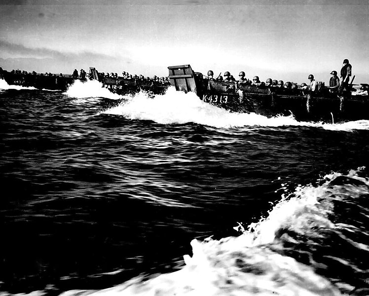 File:Coast Guard landing barges at Lingayen Gulf.jpg