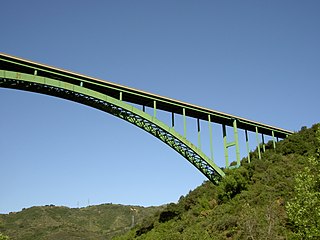 <span class="mw-page-title-main">Cold Spring Canyon Arch Bridge</span> Bridge in Santa Barbara County, California