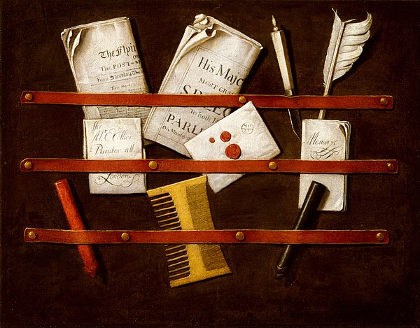 Trompe l'oeil painting by Evert Collier
