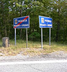 Confine Pesaro-Perugia nelle vicinanze del valico