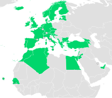 Countries in which Transavia operates as of October 2023 Countries in which Transavia operates.svg