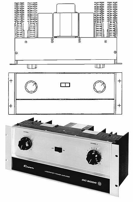 The Crown DC300, introduced in 1967, helped define the era of modern power amplifiers[5]
