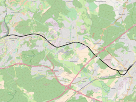 Spoorlijn Homburg - Neunkirchen op de kaart