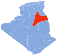 Kaart van Algerije (Ouargla Wilaya)