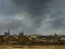 A View of Delft after the Explosion of 1654, by Egbert van der Poel