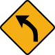 Republic of Ireland curve sign.(Advisory speed > 20 mph)