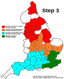 Division of Level 7 teams by English Counties (2022-23) Division of Level 7 teams by English Counties (2022-23).svg