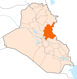 جایگاه استان دیاله در نقشهٔ عراق