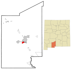 Location within Doña Ana County and New Mexico