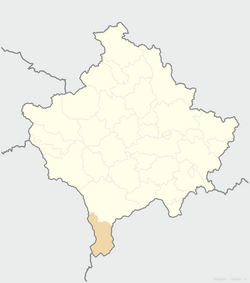 Dragash is located in Kosovo