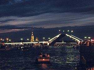 Palace Bridge drawing, an iconic sight of St. Petersburg Dvortsoviy bridge 03.JPG