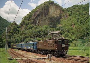 ED18牽引の「トロッコファミリー号」 （1992年 三河槙原駅）