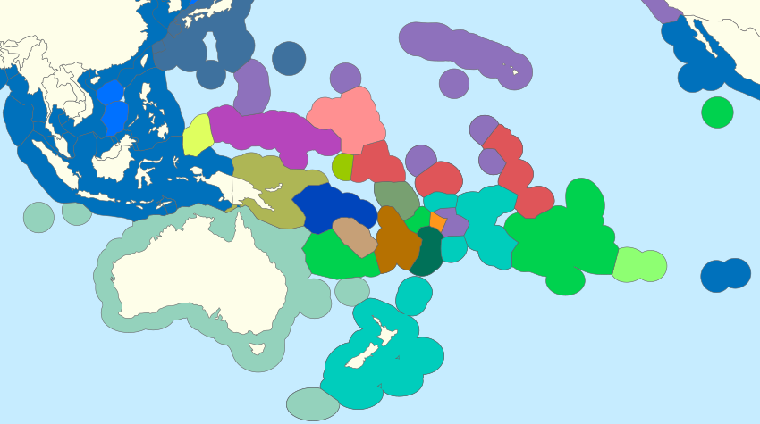 Îles Du Pacifique: Découpage géographique, Liste des plus grandes îles du Pacifique, Histoire