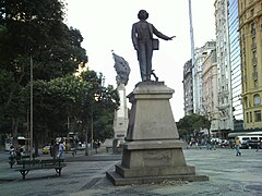 Statue of Carlos Gomes in Cinelândia, downtown Rio de Janeiro