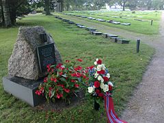 Memorial for Norwegian volunteers in Hietaniemi Cemetery, Helsinki, Finland