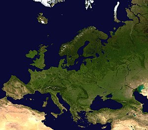 satelitska mapa evrope Geografija Evrope   Wikipedija, prosta enciklopedija satelitska mapa evrope