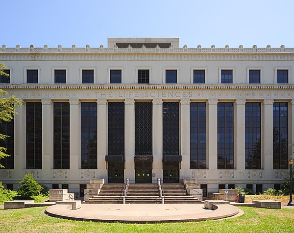 The University of California Museum of Paleontology is housed within the Valley Life Sciences Building on the University of California, Berkeley campu