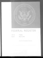 Миниатюра для Файл:Federal Register 2013-05-14- Vol 78 Iss 93 (IA sim federal-register-find 2013-05-14 78 93).pdf