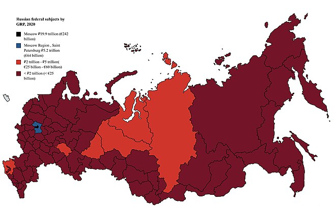 Total area of the russian federation