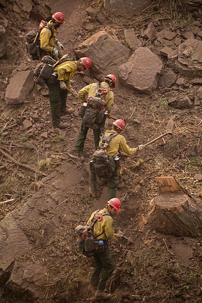 File:Firefighters dig line.jpg