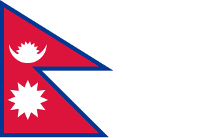 Flag of Nepal (with spacing, aspect ratio 3-2).svg