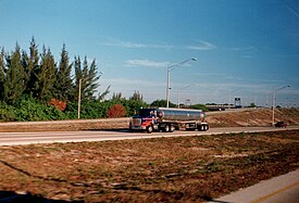 Truck, Florida, Highway from Miami to Orlando