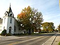 The unincorporated community of Fort Seneca, Ohio, taken at street level from Fremont-Tiffin Road, looking North on Ohio 53.